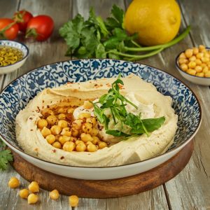 חומוס עם גרגירים